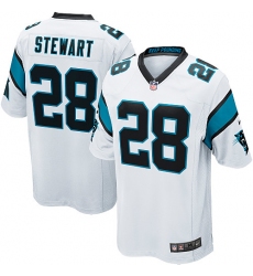 Men's Nike Carolina Panthers #28 Jonathan Stewart Game White NFL Jersey