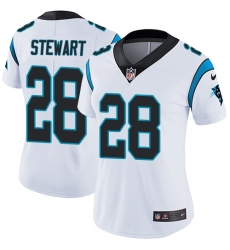 Women's Nike Carolina Panthers #28 Jonathan Stewart Elite White NFL Jersey