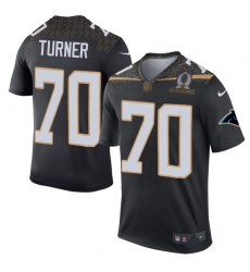 Men's Nike Carolina Panthers #70 Trai Turner Elite Black Team Irvin 2016 Pro Bowl NFL Jersey