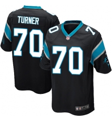 Men's Nike Carolina Panthers #70 Trai Turner Game Black Team Color NFL Jersey