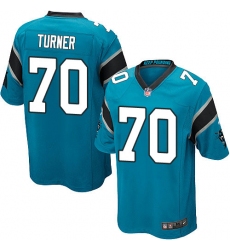 Men's Nike Carolina Panthers #70 Trai Turner Game Blue Alternate NFL Jersey