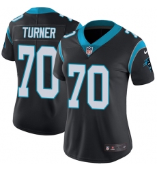 Women's Nike Carolina Panthers #70 Trai Turner Elite Black Team Color NFL Jersey