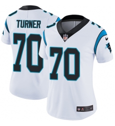Women's Nike Carolina Panthers #70 Trai Turner Elite White NFL Jersey