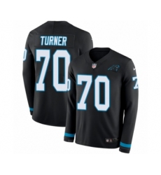 Youth Nike Carolina Panthers #70 Trai Turner Limited Black Therma Long Sleeve NFL Jersey