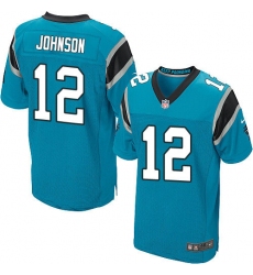 Men's Nike Carolina Panthers #12 Charles Johnson Elite Blue Alternate NFL Jersey