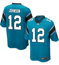 Men's Nike Carolina Panthers #12 Charles Johnson Game Blue Alternate NFL Jersey