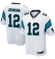 Men's Nike Carolina Panthers #12 Charles Johnson Game White NFL Jersey