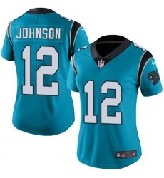 Women's Nike Carolina Panthers #12 Charles Johnson Elite Blue Alternate NFL Jersey