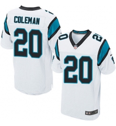 Men's Nike Carolina Panthers #20 Kurt Coleman Elite White NFL Jersey