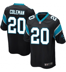 Men's Nike Carolina Panthers #20 Kurt Coleman Game Black Team Color NFL Jersey