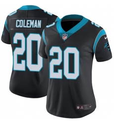 Women's Nike Carolina Panthers #20 Kurt Coleman Elite Black Team Color NFL Jersey