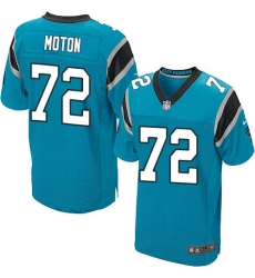 Men's Nike Carolina Panthers #72 Taylor Moton Elite Blue Alternate NFL Jersey