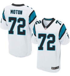 Men's Nike Carolina Panthers #72 Taylor Moton Elite White NFL Jersey