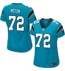Women's Nike Carolina Panthers #72 Taylor Moton Game Blue Alternate NFL Jersey