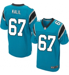 Men's Nike Carolina Panthers #67 Ryan Kalil Elite Blue Alternate NFL Jersey