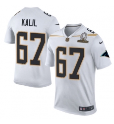 Men's Nike Carolina Panthers #67 Ryan Kalil Elite White Team Rice 2016 Pro Bowl NFL Jersey