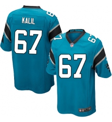 Men's Nike Carolina Panthers #67 Ryan Kalil Game Blue Alternate NFL Jersey