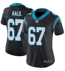 Women's Nike Carolina Panthers #67 Ryan Kalil Elite Black Team Color NFL Jersey