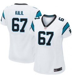 Women's Nike Carolina Panthers #67 Ryan Kalil Game White NFL Jersey