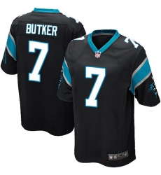 Men's Nike Carolina Panthers #7 Harrison Butker Game Black Team Color NFL Jersey