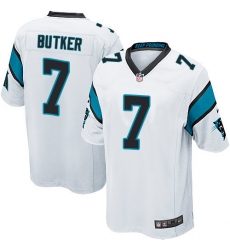 Men's Nike Carolina Panthers #7 Harrison Butker Game White NFL Jersey