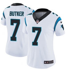 Women's Nike Carolina Panthers #7 Harrison Butker Elite White NFL Jersey