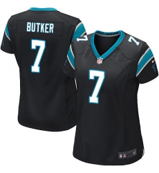 Women's Nike Carolina Panthers #7 Harrison Butker Game Black Team Color NFL Jersey