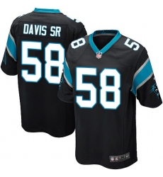 Men's Nike Carolina Panthers #58 Thomas Davis Game Black Team Color NFL Jersey
