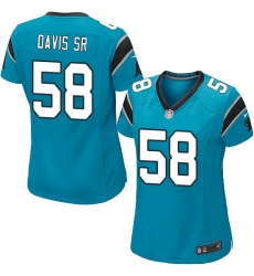 Women's Nike Carolina Panthers #58 Thomas Davis Game Blue Alternate NFL Jersey