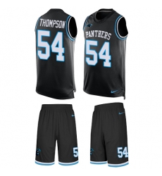 Men's Nike Carolina Panthers #54 Shaq Thompson Limited Black Tank Top Suit NFL Jersey