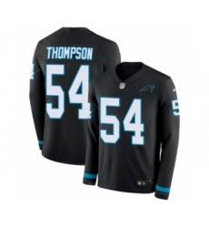 Youth Nike Carolina Panthers #54 Shaq Thompson Limited Black Therma Long Sleeve NFL Jersey