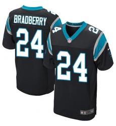 Men's Nike Carolina Panthers #24 James Bradberry Elite Black Team Color NFL Jersey