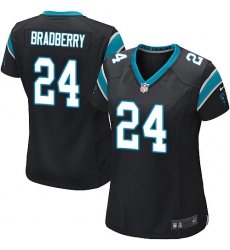 Women's Nike Carolina Panthers #24 James Bradberry Game Black Team Color NFL Jersey
