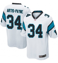 Men's Nike Carolina Panthers #34 Cameron Artis-Payne Game White NFL Jersey