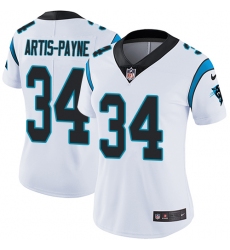 Women's Nike Carolina Panthers #34 Cameron Artis-Payne Elite White NFL Jersey