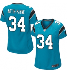 Women's Nike Carolina Panthers #34 Cameron Artis-Payne Game Blue Alternate NFL Jersey