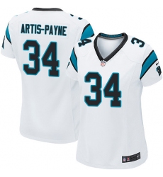 Women's Nike Carolina Panthers #34 Cameron Artis-Payne Game White NFL Jersey