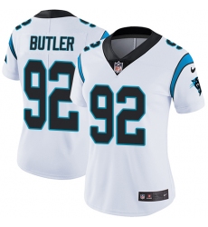 Women's Nike Carolina Panthers #92 Vernon Butler Elite White NFL Jersey