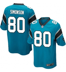 Men's Nike Carolina Panthers #80 Scott Simonson Game Blue Alternate NFL Jersey