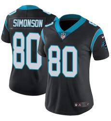 Women's Nike Carolina Panthers #80 Scott Simonson Black Team Color Vapor Untouchable Limited Player NFL Jersey