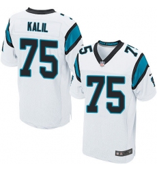 Men's Nike Carolina Panthers #75 Matt Kalil Elite White NFL Jersey