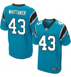 Men's Nike Carolina Panthers #43 Fozzy Whittaker Elite Blue Alternate NFL Jersey