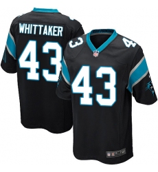 Men's Nike Carolina Panthers #43 Fozzy Whittaker Game Black Team Color NFL Jersey