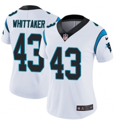 Women's Nike Carolina Panthers #43 Fozzy Whittaker Elite White NFL Jersey