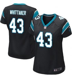 Women's Nike Carolina Panthers #43 Fozzy Whittaker Game Black Team Color NFL Jersey