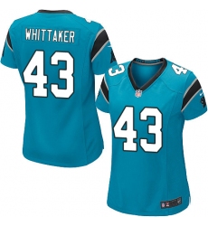 Women's Nike Carolina Panthers #43 Fozzy Whittaker Game Blue Alternate NFL Jersey