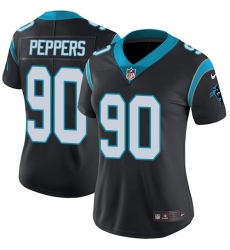 Women's Nike Carolina Panthers #90 Julius Peppers Elite Black Team Color NFL Jersey