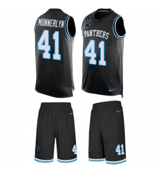 Men's Nike Carolina Panthers #41 Captain Munnerlyn Limited Black Tank Top Suit NFL Jersey