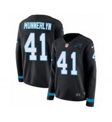 Women's Nike Carolina Panthers #41 Captain Munnerlyn Limited Black Therma Long Sleeve NFL Jersey