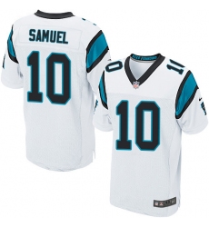 Men's Nike Carolina Panthers #10 Curtis Samuel Elite White NFL Jersey